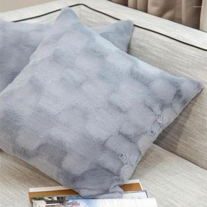 Kuddefodral 2 Packar Super Soft Fluffy Body Christmas Pillow Case Faux Fur Cusion Cover 40x40 45x45cm för Home El Office