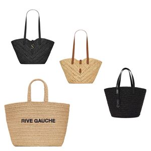 7a Дизайнерские сумки из соломенной ткани Rive Gauche, большая сумка-тоут для покупок, Роскошная модная сумка-клатч, сумка через плечо, женский кошелек, мужская корзина, ремень, сумка на плечо