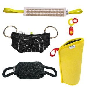 Equipamento para mordida de cachorro, manga de travesseiro para treinamento de animais de estimação, braço de proteção, brinquedo de juta para animais de estimação, relógio de treinamento gratuito para cães médios e grandes