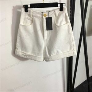 White Denim Shorts Summer Sexy Cool Women Pants Rolled Hem Regular Zipper Fly Jeans Luxury Lady Street Hip Hop Casual Shorts Designer Womens Clothes