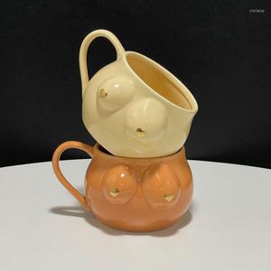 Mugs Creative Design Ceramics Novely Cup Woman Body Chest Shape Coffee Drinkware Special Gift Decoration Accessories