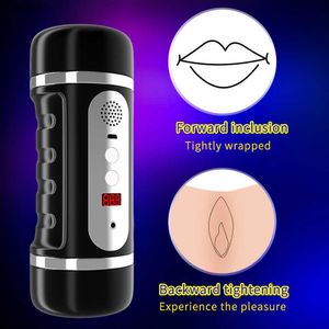 Full Automatic Male Masturbate Cup Counting Aircraft Cup Male Penis Enlargement Exerciser Vaginal Masturbator Sex Toy For Men L230518