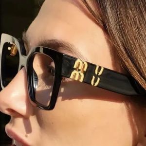 High version square elliptical frame miu flat mirror MU04UY personalized retro eyewear plate high-end fashion