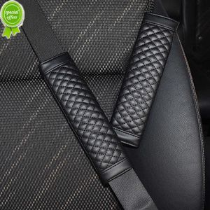 New 2 PCS Leather Car Seat Safety Belt Cover Universal Soft PU Car Seat Belt Case Protector Shoulder Strap Pads Men Car Accessories