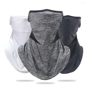 Bandanas Silk Sunscreen Neck Tube Scarf Women Men Face Cover Protection Ourdoor Cycling Camping Running Mask