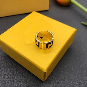 Luxurys Designers Ring Jewelry Designer Mens Engagements for Women LoveRings Letter F Brand Gold Ring