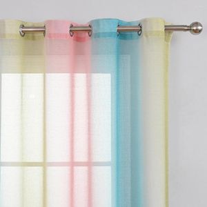 Curtain Bright Color Modern Screening Solid Door Window Lightweight Semi-shading Home Decor