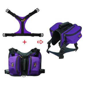 Carrier Pet Products Soft No Pull XL Dog Walking Chest Harness Vest med ryggsäckväska