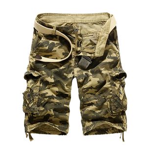 Мужские шорты с маскировкой свободные грузовые шорты Мужские летние военные шорт -брюки Homme Cargo Shorts US Size 230531
