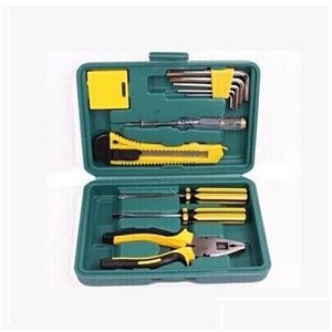 Altri utensili manuali 11In1 Mtifunction Kit di riparazione di emergenza per auto Scatola Cacciavite Chiave inglese Pinza Coltello multiuso Misura di nastro Strumento di riparazione A Dhgrv