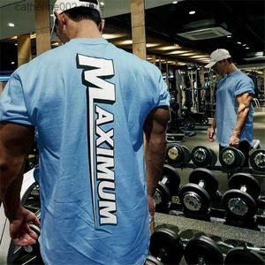 Мужские футболки мужчины повседневная свободная футболка с коротким рукавом Новая мужская тренировка тренировочная одежда.