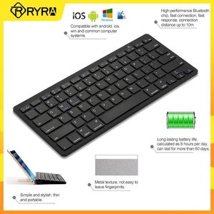 Tangentbord RYRA Universal BluetoothCompatible Keyboard Tablett trådlöst tangentbord för iOS Android Windows iPad -telefon surfplatta