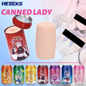 HESEKS 7 Colors Portable Pocket Pussy Canned Lady Anime Masturbation Cup for Men Adult Sex Toys Masturbator 18plus Male Sex Toy L230518