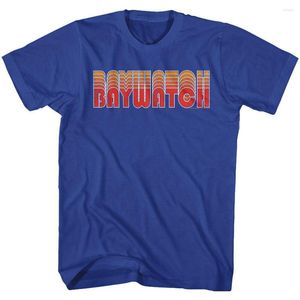 Men's T Shirts 1990's Baywatch TV Show Name Repeat Adult Shirt Basic Models