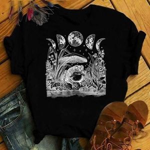 T-shirt maschile harajuku Frio femminile Fun T-shirt Moon T-shirt Hip Hop Street Summer Shirt Vintage Grunge Punk Aesthetic Clothing P230601