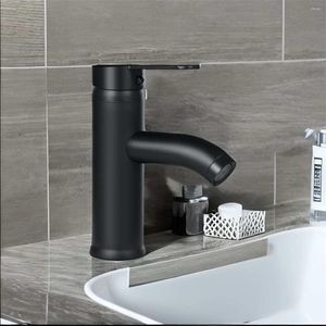 Bathroom Sink Faucets Kitchen Faucet Cold Water Mixed Lavatory Bath Vanity Tap Deck Single Hole Tapware Mounted Matte Black