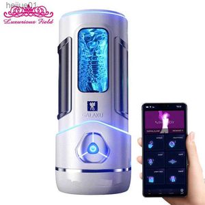 Manlig onanatorer Automatisk avsugning Penis Real Vagina Vibrator Masturbation Cup Oral Pussy App Bluetooth Machine Sex Toy for Men L230518