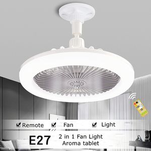 ライト付き天井ファン10インチ25cm E26 E27 30W LEDライト天井ファン、寝室の楽屋のリモートマニュアルコントロール小さな部屋冷却タイミング