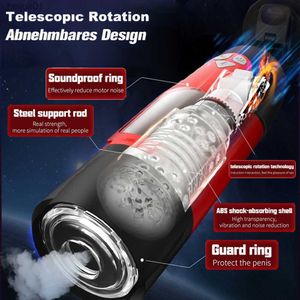 Męska zabawka seksu Automatyczne ssanie Półno Półno Półno Teleskopowi Obracający się męski masturbator seks Tooy dla mężczyzn ssący penis powiększenie L230518