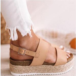 Toe Open Women Sandals Wedges Ankle Strap Woman High Heels Summer Low Thick Heel Shoes Ladies Platform Thick bottom Fashion