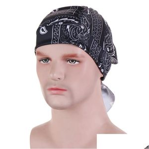 Beanie/Skull Caps Paisley Muslim Inner Hijab Men Pirate Ounderscarf Undercap Scarf Turban Beanies Ramadan Islamic Wear pannband Bonne DHT58