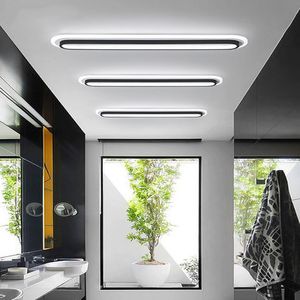 Moderna LED -taklampor för vardagsrum sovrum studierum korridor vit svart färg yta monterad nordisk taklampa d2.0