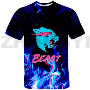 Herren-T-Shirts Hip Hop 3d Anime Mr Wolf Beast Lightning Cat T-Shirts Tops T-Shirt übergroß