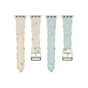 Apple Watch Strap For Luxury Femany Fashion Simple Apple Leather Strap 1/2/3/4/5/6/7 Generation and Se All Series 38/41/42/44/45/49mm Watch Strap Band