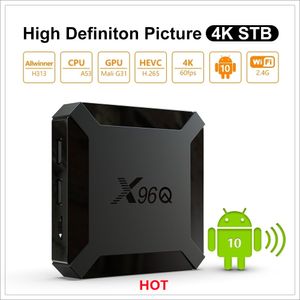 X96Q Android 10.0 x96 Q Smart TV Box Allwinner H313 Quad Core 2 ГБ 16 ГБ 2,4 ГГц Wi-Fi Mini Mini Sette Top Box