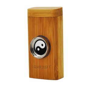 Smoking Pipes Direct selling walnut wood cigarette grinder with cleaning hook inside the coil, aluminum cigarette tube