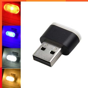 Ny Mini USB LED 5V billjus Auto Interiör Atime Atmosfär Ljus Dekorativ lampa Modellering omgivande färgglada ljus 5 slags färger