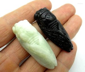 Colares com pingente Atacado Pedra Natural Chinesa Estátua de Peixe esculpida à mão Amuleto para Fazer Jóias DIY Colar Acessórios