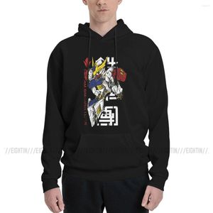 Felpe con cappuccio da uomo Barbatos Damaged Gundam Fashion Felpa Uomo Donna Anime Mech Robot Manga Gunpla Pullover a maniche lunghe in autunno