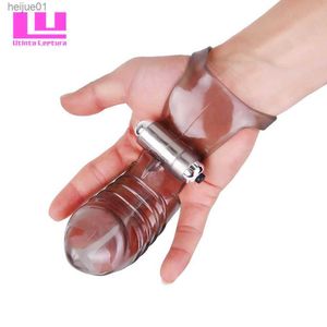 Sex Toy Massager Finger Sleeve Vibrator G Spot Clitoris Stimulate Massager Play Pleasure Adult Products Chastity Toys For Women Par L230518