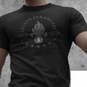 T-shirty męskie francuskie legion zagraniczny Mężczyzna T-shirt Legion Etrangere and Motto Special Forces SHIRTS Rozmiar S-3xl J230602