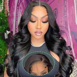 Glueless Wig Human Hair Ready To Wear and Go Preplucked 4X4 Body Wave Lace Closure Wig Hd Transparent Lace Wigs Human Hair Sale