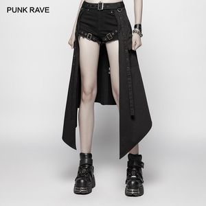 skirt Punk Rave Women's Punk Daily Post Apocalyptic Black Half Skirt Stage Perform Personality Haruku Women Skirts Street Wear