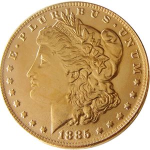 Cópia de moeda banhada a ouro de dólar Morgan 1885-CC