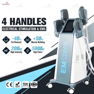 EMSlim Neo 6000w 14 테슬라 슬리밍 바디 조각 Hiemt EMSzero 기계 4 핸들 RF 및 EMS 골반 자극 패드 대안