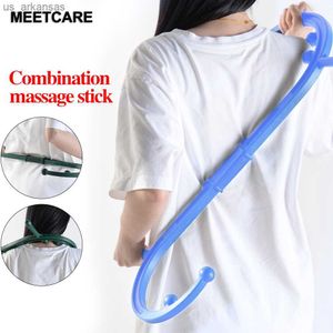Trigger Point Self Massager Stick Theracane Body Muscle Relief Back Massage Hook Thera Cane Therapeutic Relaxation Pressure Tool L230523
