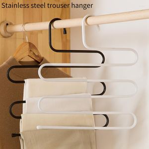 Hangers Household Drying Non-Slip S-type Stainless Steel Trousers Hanger Multi-Layer Wardrobe Storage Rack