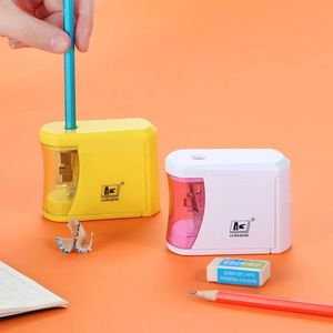 Automatic Electric Pencil Sharpener Safe Fast Prevent Accidental Opening Stationery School Supplies Students Artists Classrooms Office Personality cute