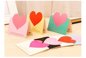 Kartki z życzeniami romantyczne serce walentynkowe papier urodzinowy dziękuję kartę uwielbiam życzyć karcie greeting