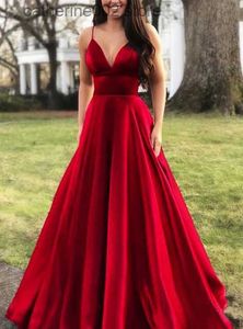 Sukienki imprezowe Zoctuo Czerwone długie sukienki dla kobiet eleganckie seksowne solidne paski w dekolcie w szyku vestidos długie sukienki na bal