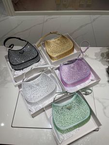 Kvinnors diamant tygväska strå vävd lafite modedesigner crossbody väska handväska broderad crossbody aftonväska plånbok