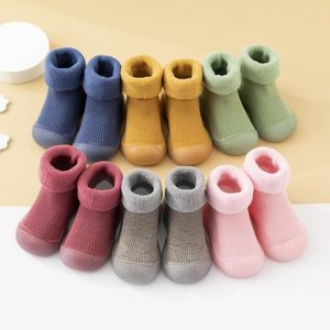 First Walkers Winter Infant Toddler Baby Socks Shoes Kid Warm Sneaker Girls Boys Snow Boots Outdoor Soft Bottom Non-Slip Child Born Booties