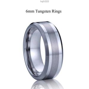 結婚指輪男性と女性のためのシンプルなプレーンブラックトゥングステン