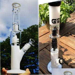 Sigara Boruları Uzun Düz Tüp Cam Bong Bongs GB Spiral Perkolator Bobin Yağı Teçhizat Su Dab Teçhizatları 14mm Eklem Damla Teslimat H Dhxan