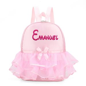 Mochilas Bailarina Dança Mochila com Nome Personalizado Bordado Personalizado Tutu Rosa Mochila Infantil Ballet Escolar Bolsa Infantil 230601