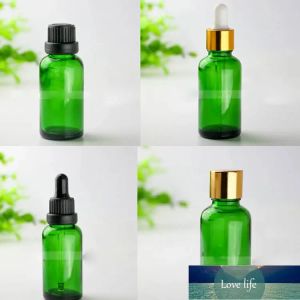 440pcs 30ml Green Glass Dropper Bottle 30 ml with Black Silver Gold Caps 1OZ Glass Cosmetic Bottles All-match